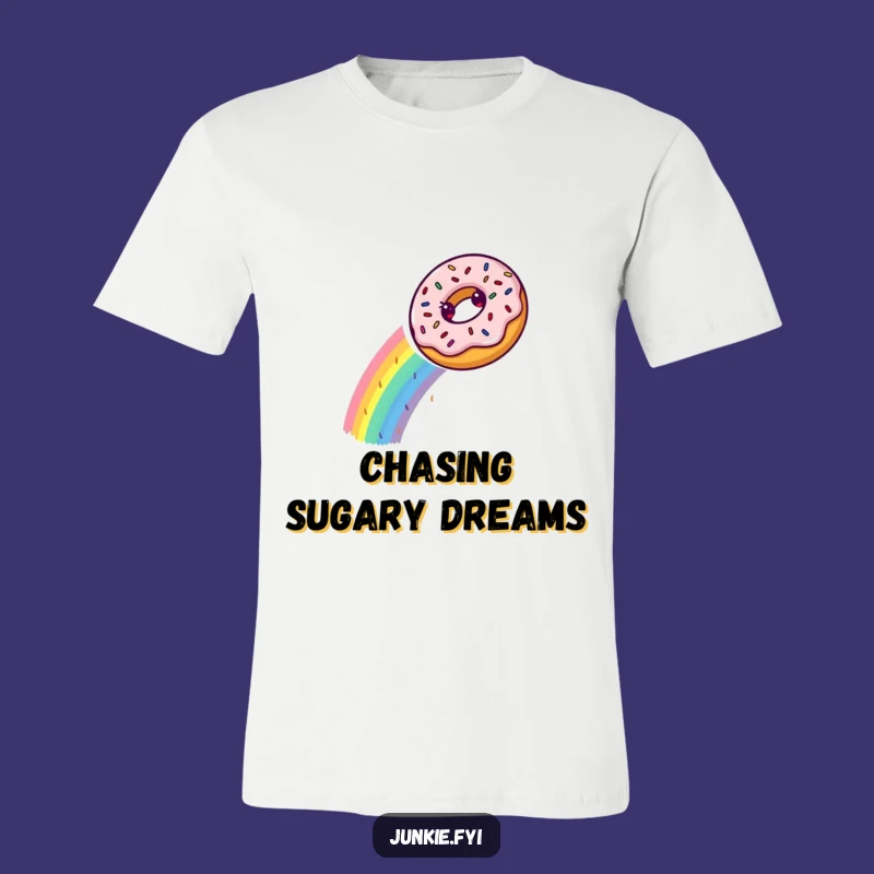 Funny Donut Rainbow T-Shirt: Wear Your Sweetest Dreams, Hilarious Graphic Tee