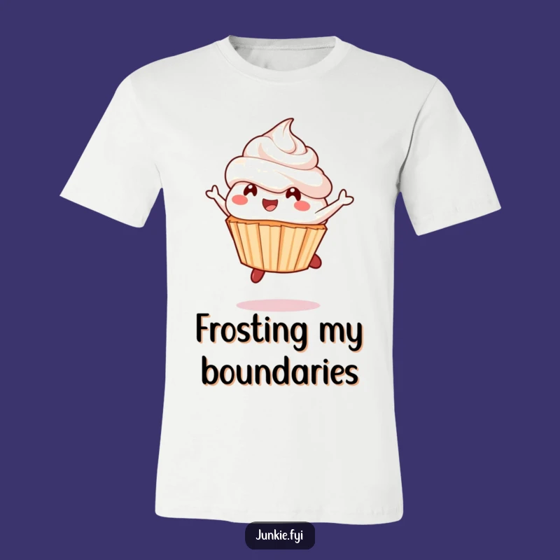 Funny Flying Frosting Cupcake T-Shirt: Joyful Baker's Tee