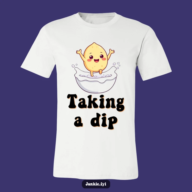 Funny Food Bath Character T-Shirt: Gleeful Leaping Fun, Great Humorous Gift