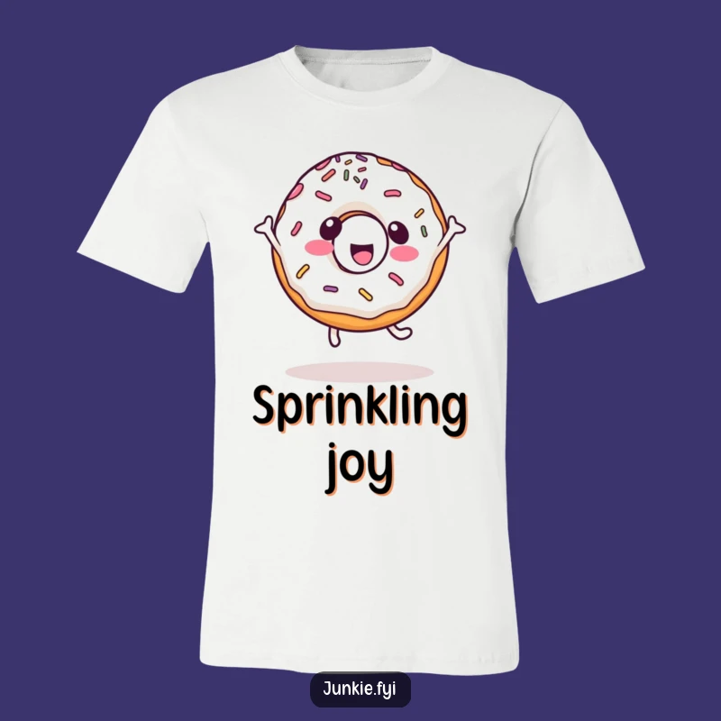 Funny Kawaii Donut Cartwheel T-Shirt, sweet moves, an awesome funny gift for foodies.