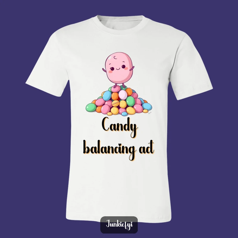 Funny Macaron T-Shirt: Balancing Blissfully, Ideal Funny Gift for Patisserie Fans
