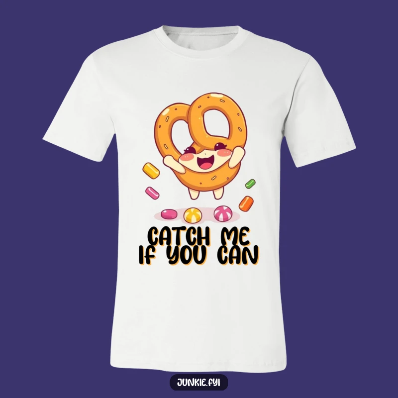 Funny Pretzel Character T-Shirt: Wearable Humor for Snack Lovers