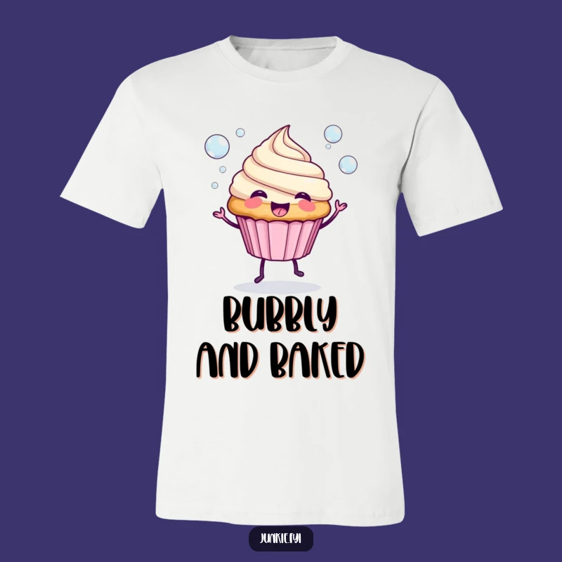 Funny Spunky Cupcake Bubble T-Shirt - Quirky Dessert Fan Apparel