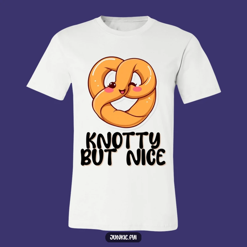 Funny Kawaii Pretzel Twist T-Shirt: Happy Shape Fun - Great Gift