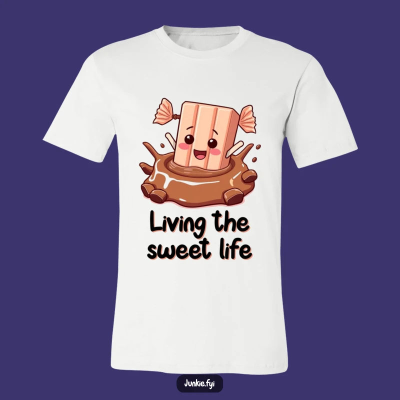 Funny Candy Bar Dive T-Shirt: Wear Your Sweet Obsession, Hilarious Graphic Tee