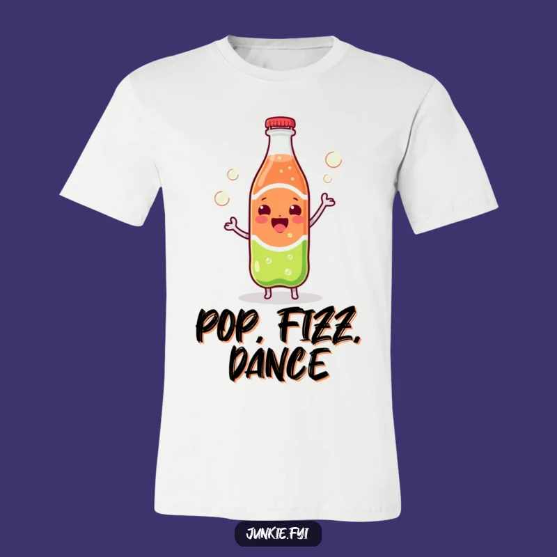 Funny Kawaii Soda Dance T-Shirt: Energetic Bubbles Fun - Great Gift