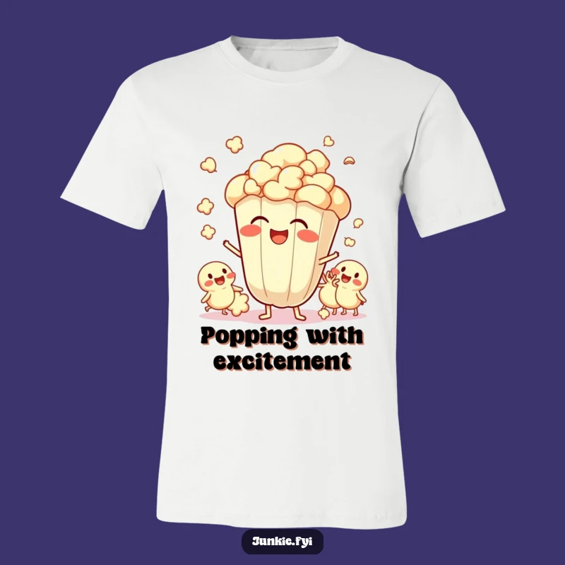 Funny Popcorn T-Shirt: Giggling Kernels Unite, Ideal Funny Gift for Snack Fans