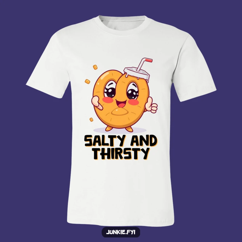 Funny Pretzel Soda Obsession Tee - Hilarious Character T-Shirt Gift