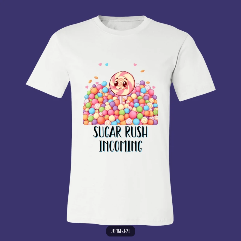 Funny Surprised Lollipop T-Shirt - Hilarious Candy Overload Tee Gift