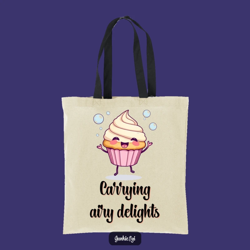 Funny Spunky Cupcake Bubble Tote Bag - Chic & Playful Carryall