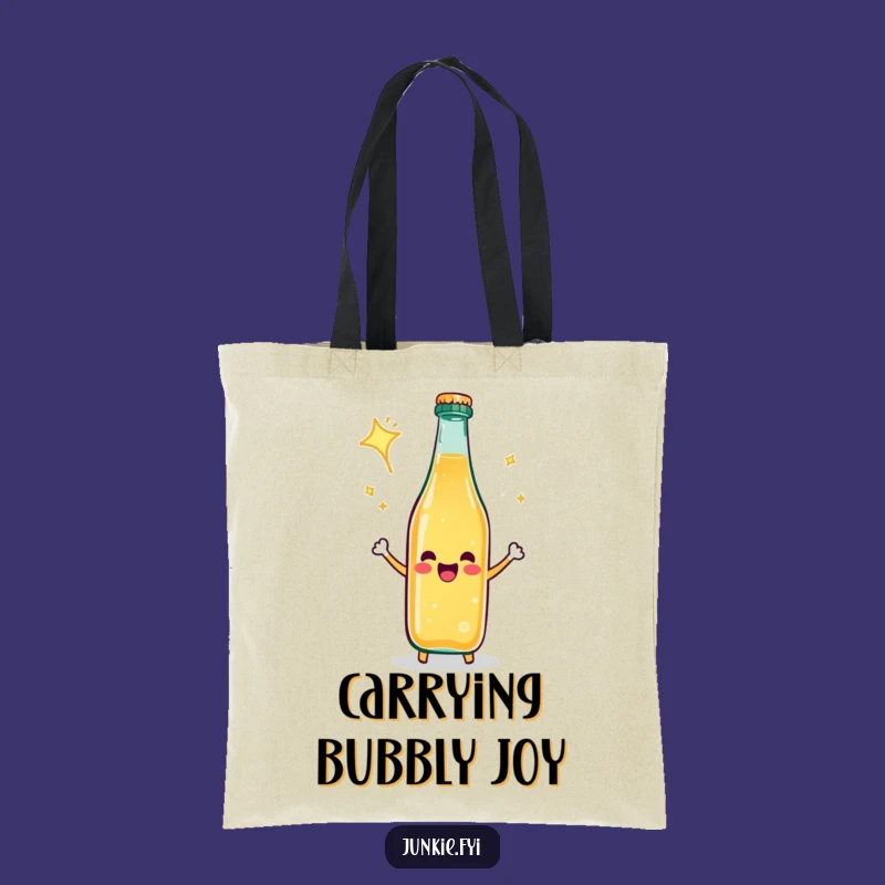 Funny Soda Bottle Fizz Tote Bag - Chic & Cheerful Carryall