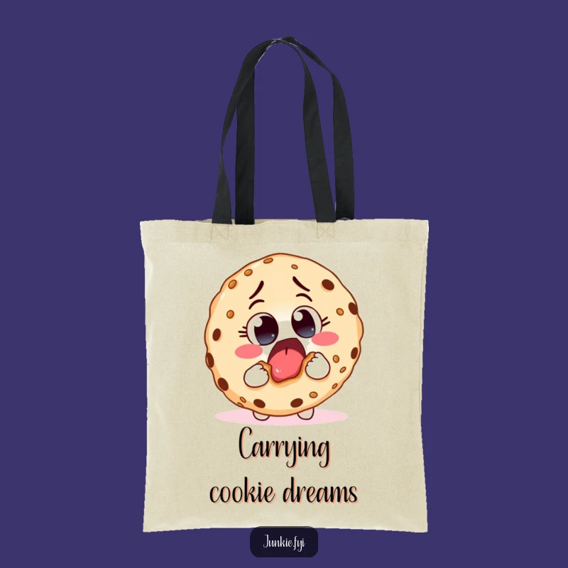 Funny Foodie Creature Tote Bag: Stylish Bite Design, Practical Funny Gift for Shoppers!