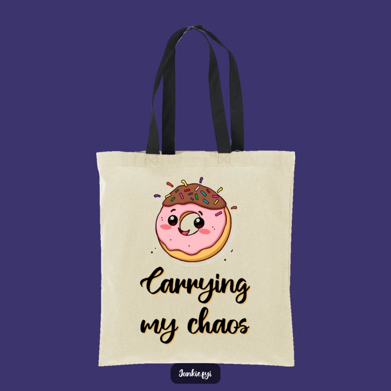 Funny Donut Spin Tote Bag: Carry Your Essentials with Energy