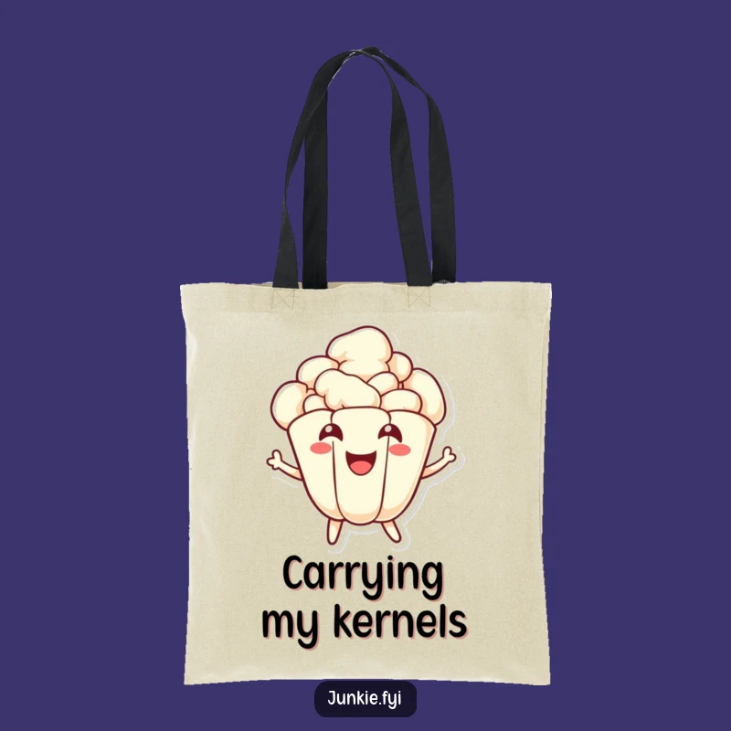 Funny Popcorn Tote Bag: Carry Snacks and Laughs!
