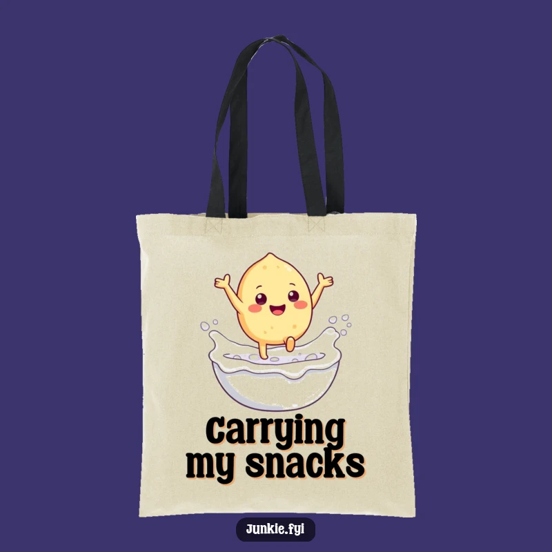 Funny Food Bath Character Tote Bag: Gleeful Leaping Style, Chic Humorous Accessory