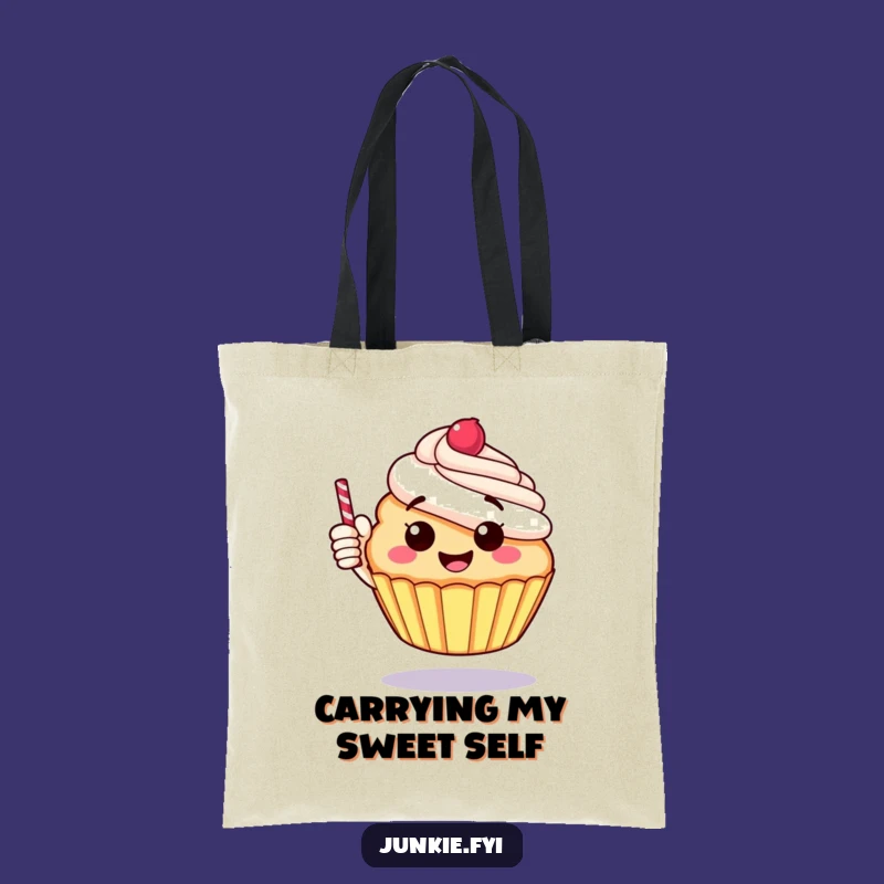 Funny Cupcake Thumbs Up Tote Bag - Practical & Cheerful Carryall Gift