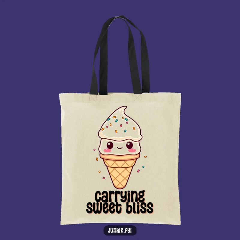 Funny Ice Cream Tote Bag - Carry Your Sweet Sprinkles Gift