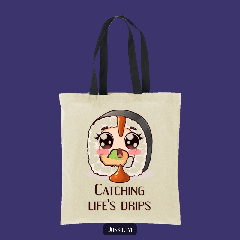 Funny Sushi Soy Sauce Tote Bag: Carry Your Chaos in Style