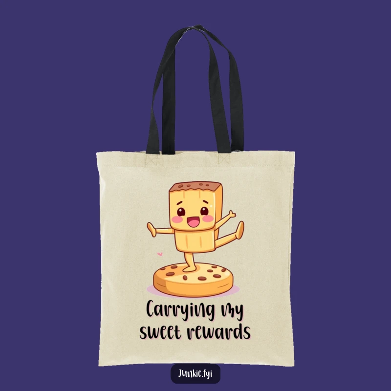 Funny Candy Gymnastics Tote Bag: Stylish Bar Character, Chic Humorous Gift for Treat Lovers!