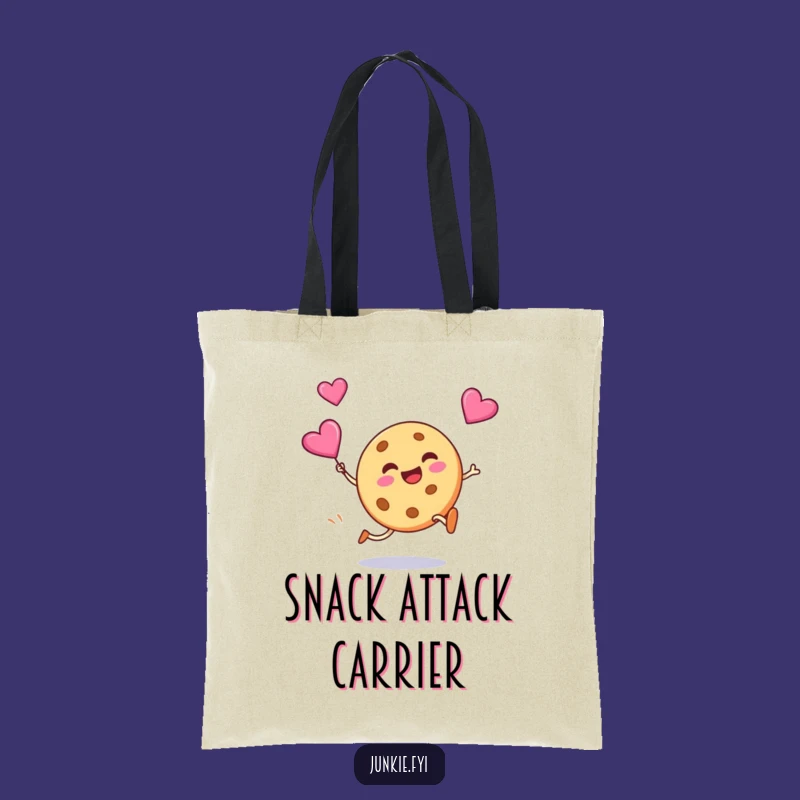 Funny Cookie Candy Heart Tote Bag - Whimsical Carry-All, Perfect Humorous Gift