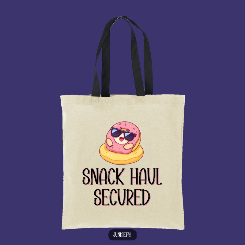 Funny Donut Chip Lounge Tote Bag: Carry Your Snacks & Smiles