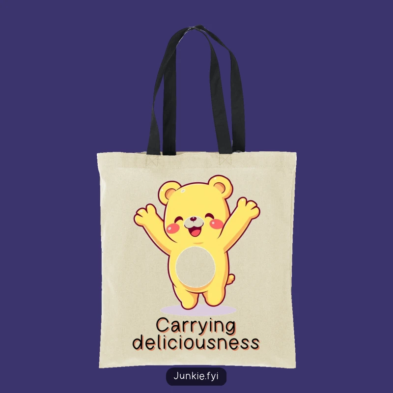 Funny Gummy Bear Cartwheel Tote Bag: Joyful Carry-All Fun Gift