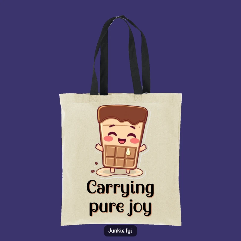 Funny Happy Chocolate Tote Bag - Carry Your Sweet Excitement Gift