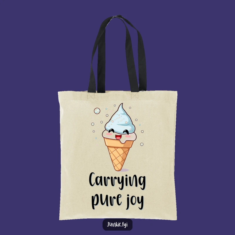 Funny Ice Cream Cone Tote Bag - Sugar Crystals, Carry Fun Everywhere Gift!