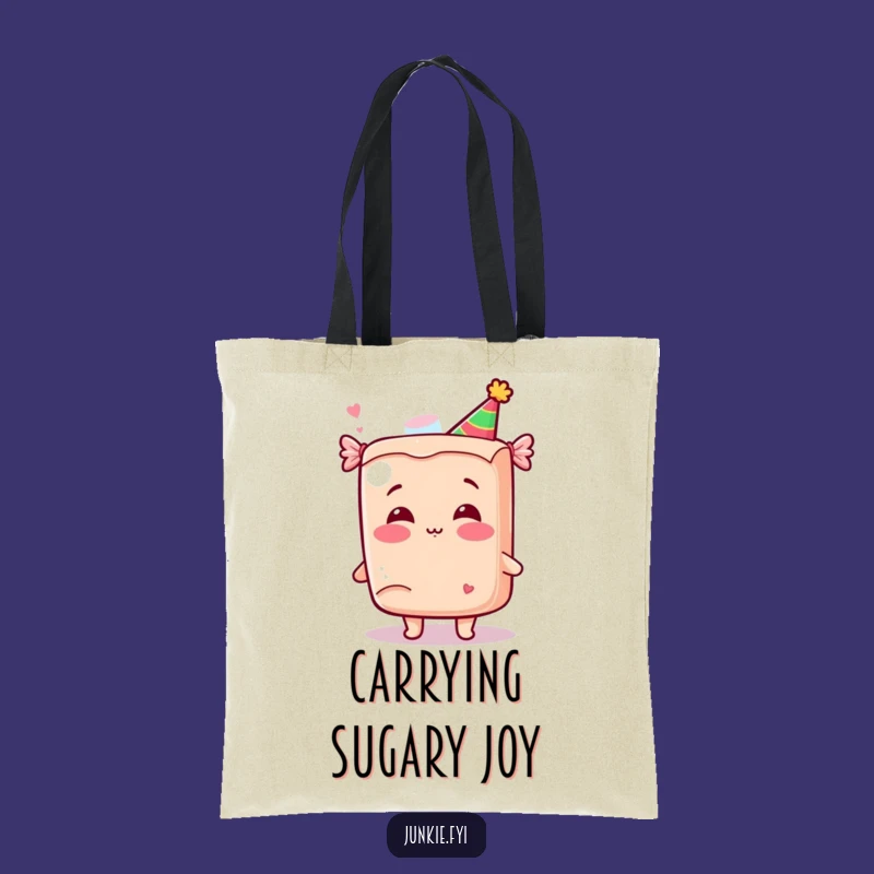 Funny Kawaii Candy Kiss Tote Bag: Stylish & Practical Accessory, Perfect Humorous Gift!