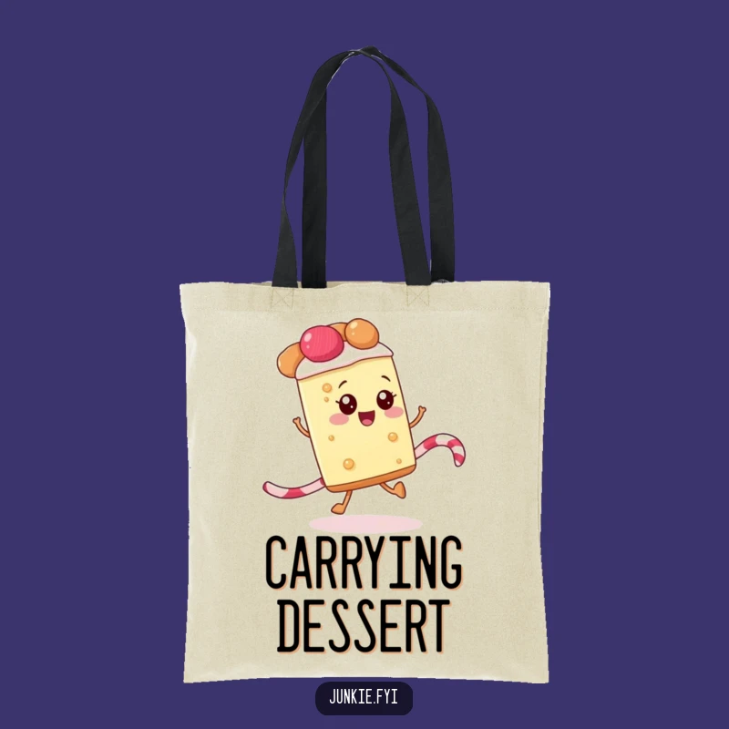 Funny Pie Skipping Tote Bag - Whimsical Carry-All, Ideal Humorous Gift