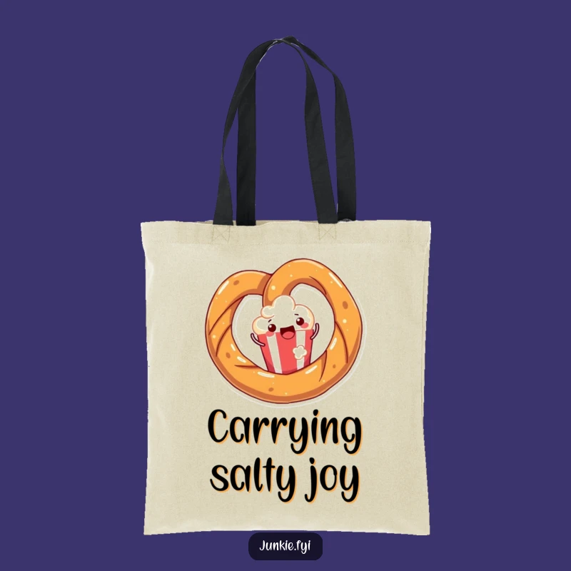Funny Pretzel Popcorn Tote Bag: Carry Your Snacks in Style, Perfect Gift