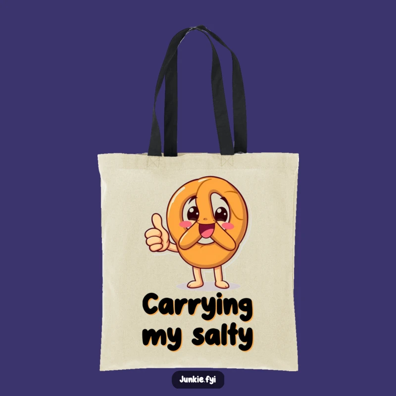 Funny Thumbs Up Pretzel Tote Bag: Carry Your Positivity Everywhere