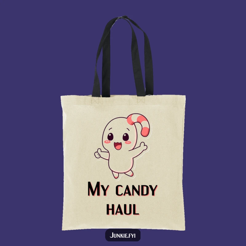 Funny Candy Cane Boomerang Tote Bag: Carry Fun with You
