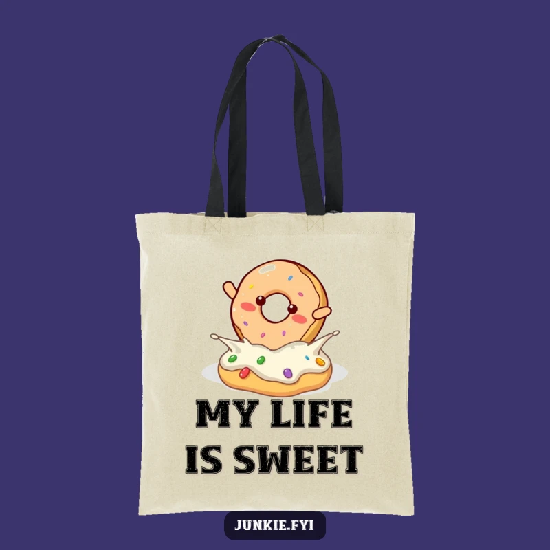 Funny Donut Frosted Fun Tote Bag - Carry Sweetness Everywhere