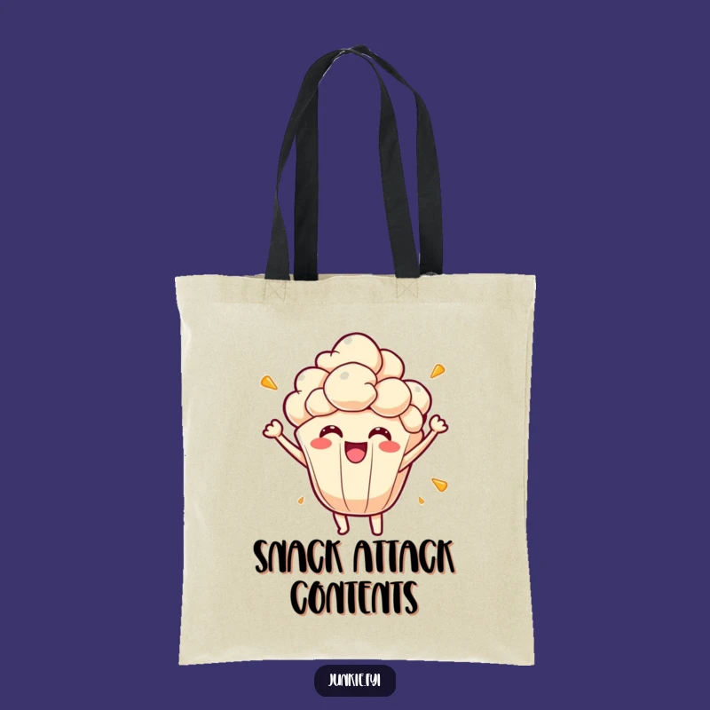 Funny Popcorn Kernel Tote Bag - Energetic Joy Design, Ideal Funny Gift