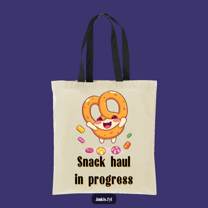 Funny Pretzel Candy Catcher Tote Bag: Carry Your Essentials with a Smile